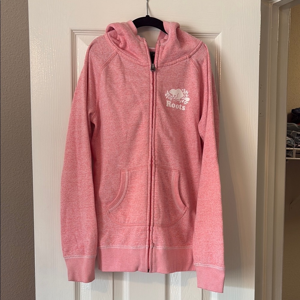 Roots Pink Sweatshirt Casual Sporty Hoodie